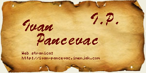 Ivan Pančevac vizit kartica